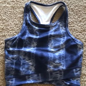 Scorpio Sol XS Blue Tue Dye  Print Yoga Top
